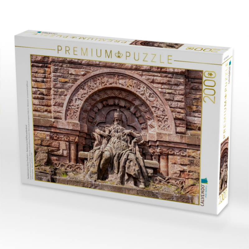 Sandsteinstatue Kaiser Friedrich I - Barbarossa im Kyffhäuserdenkmal