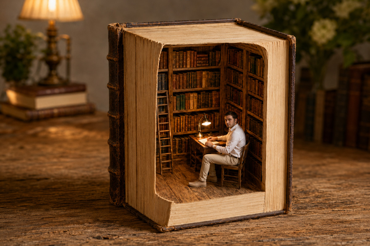 Die Bibliothek im Buch