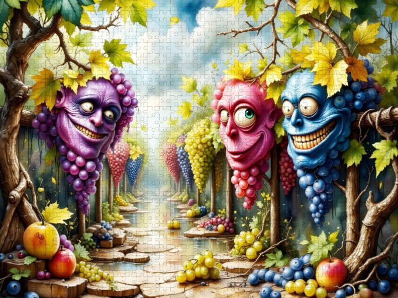 Die Weinbeeren im Rausch