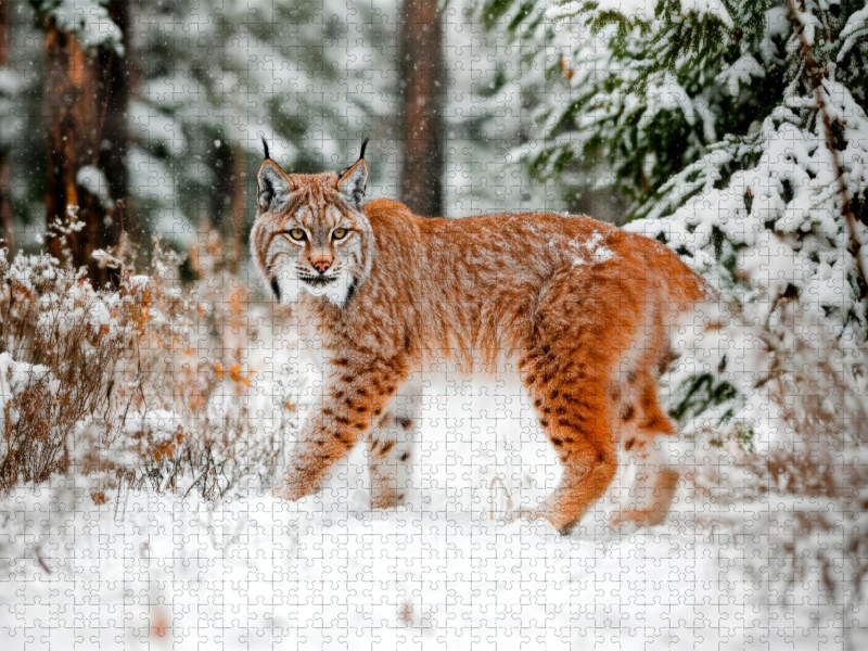 Luchs - Begegnung im Winterwald