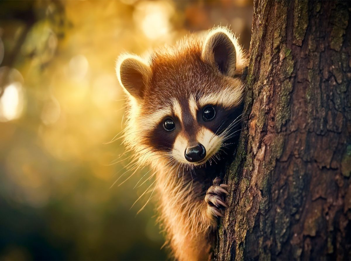Waschbär - Neugieriger Besucher