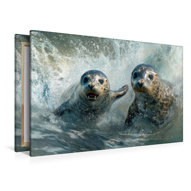 Seehunde im Meer