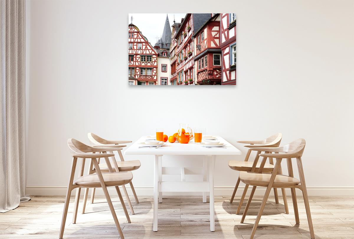 Fachwerk am historischen Marktplatz in Bernkastel-Kues