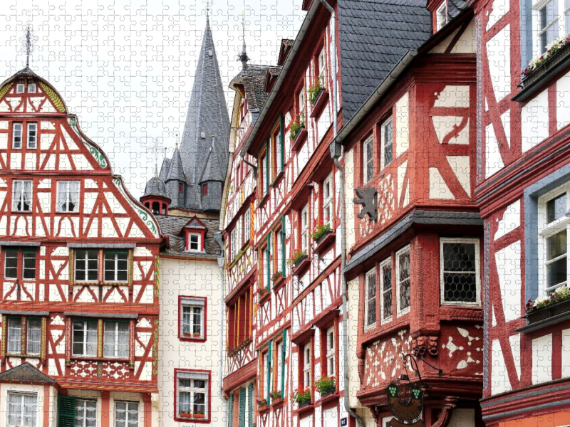 Fachwerk am historischen Marktplatz in Bernkastel-Kues