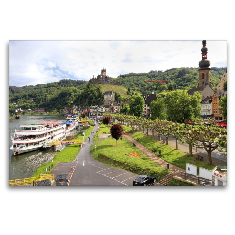 Cochem, Blick von der Skagerak-Brücke bis zur Reichsburg