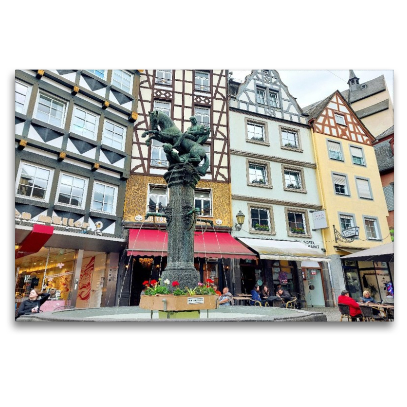 Cochem, Martinsbrunnen auf dem historischen Marktplatz