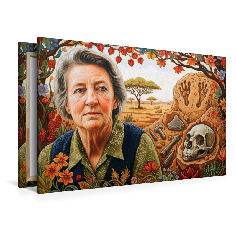 Mary Leakey (1913–1996), Archäologin, entdeckte frühe Menschenfunde in der Olduvai-Schlucht