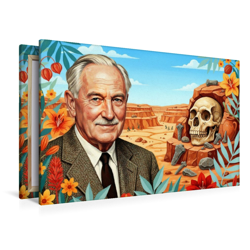 Louis Leakey (1903–1972), Archäologe, entdeckte frühe Menschenspuren in der Olduvai-Schlucht