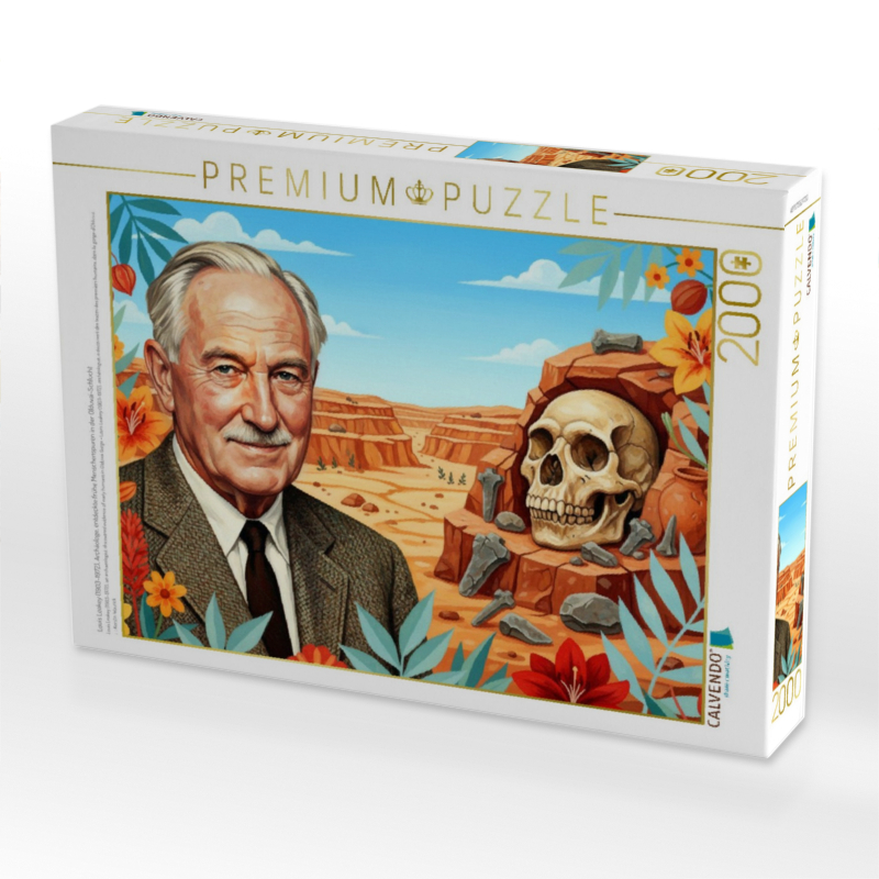Louis Leakey (1903–1972), Archäologe, entdeckte frühe Menschenspuren in der Olduvai-Schlucht
