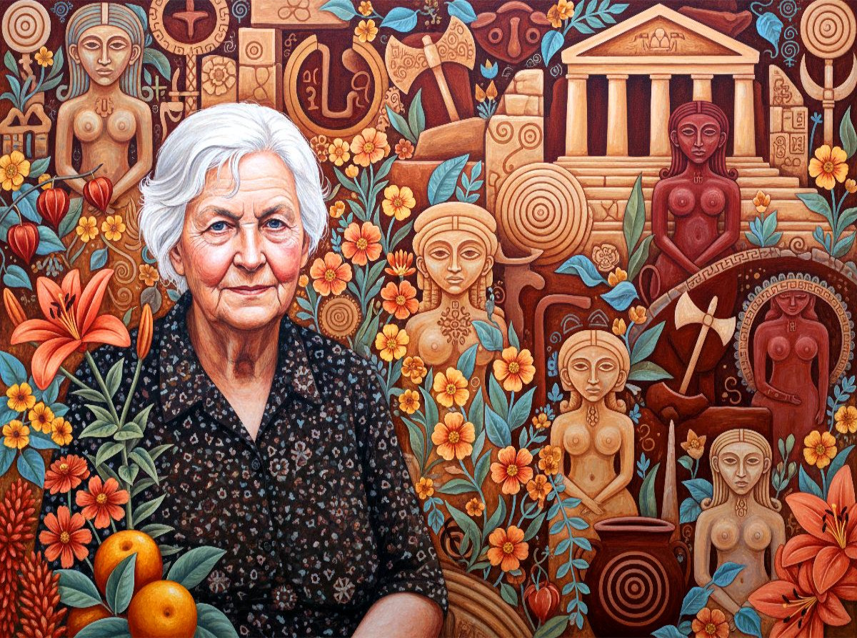 Marija Gimbutas (1921–1994), Archäologin, erforschte neolithische Kulturen Europas