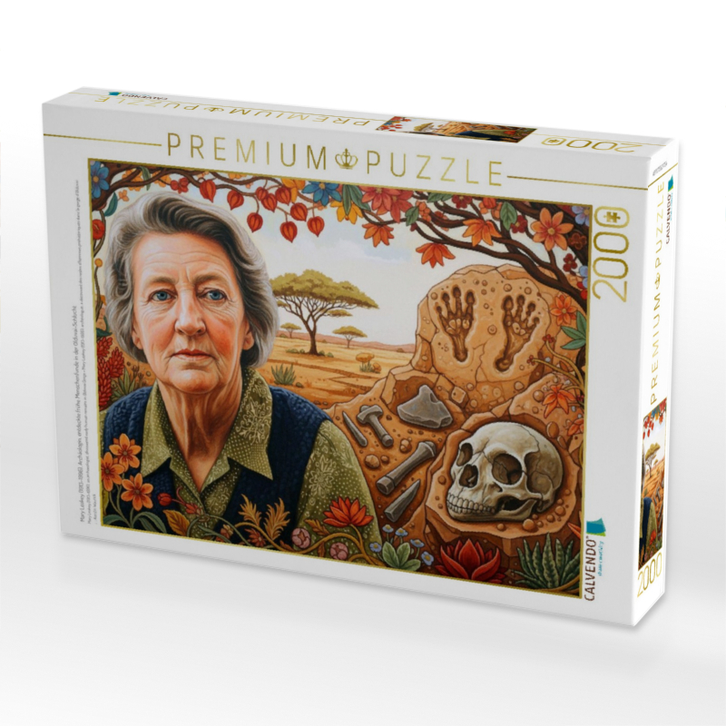 Mary Leakey (1913–1996), Archäologin, entdeckte frühe Menschenfunde in der Olduvai-Schlucht