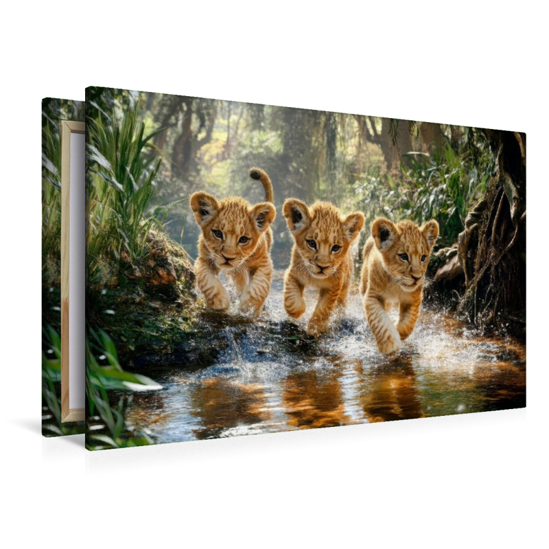 Löwenkinder in der Wildnis