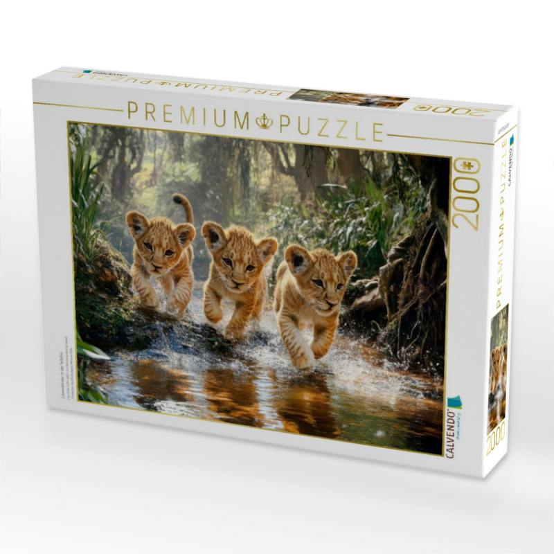 Löwenkinder in der Wildnis
