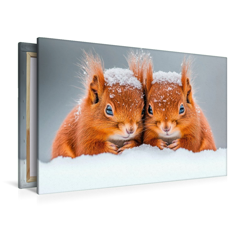 Kuschelige Eichhörnchen im Winterzauber