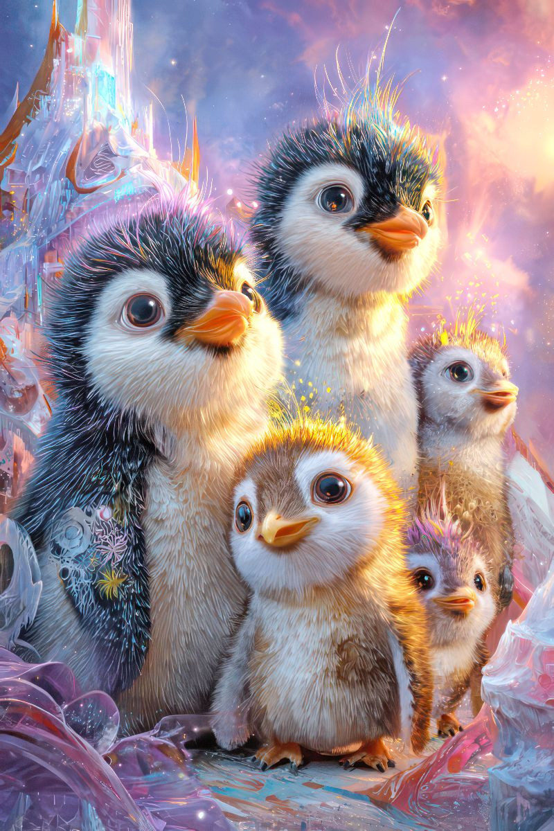 Drollige Pinguine