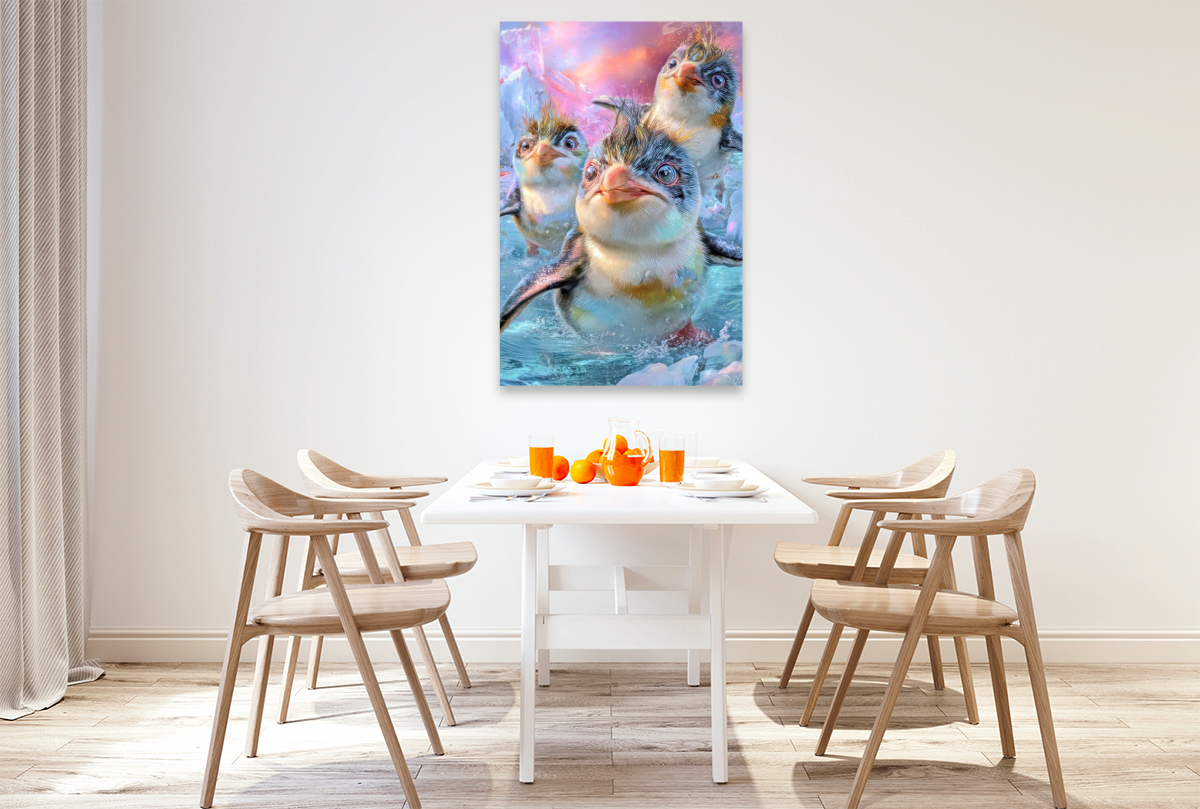 Drollige Pinguine