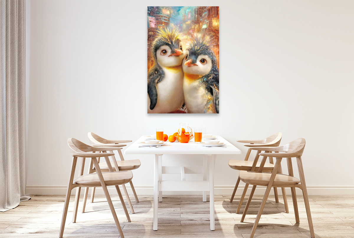Drollige Pinguine