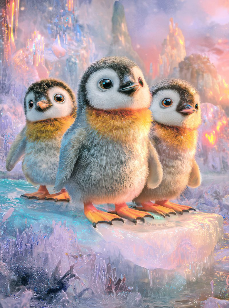Drollige Pinguine