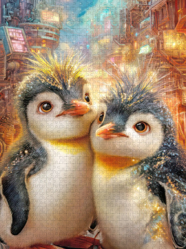 Drollige Pinguine