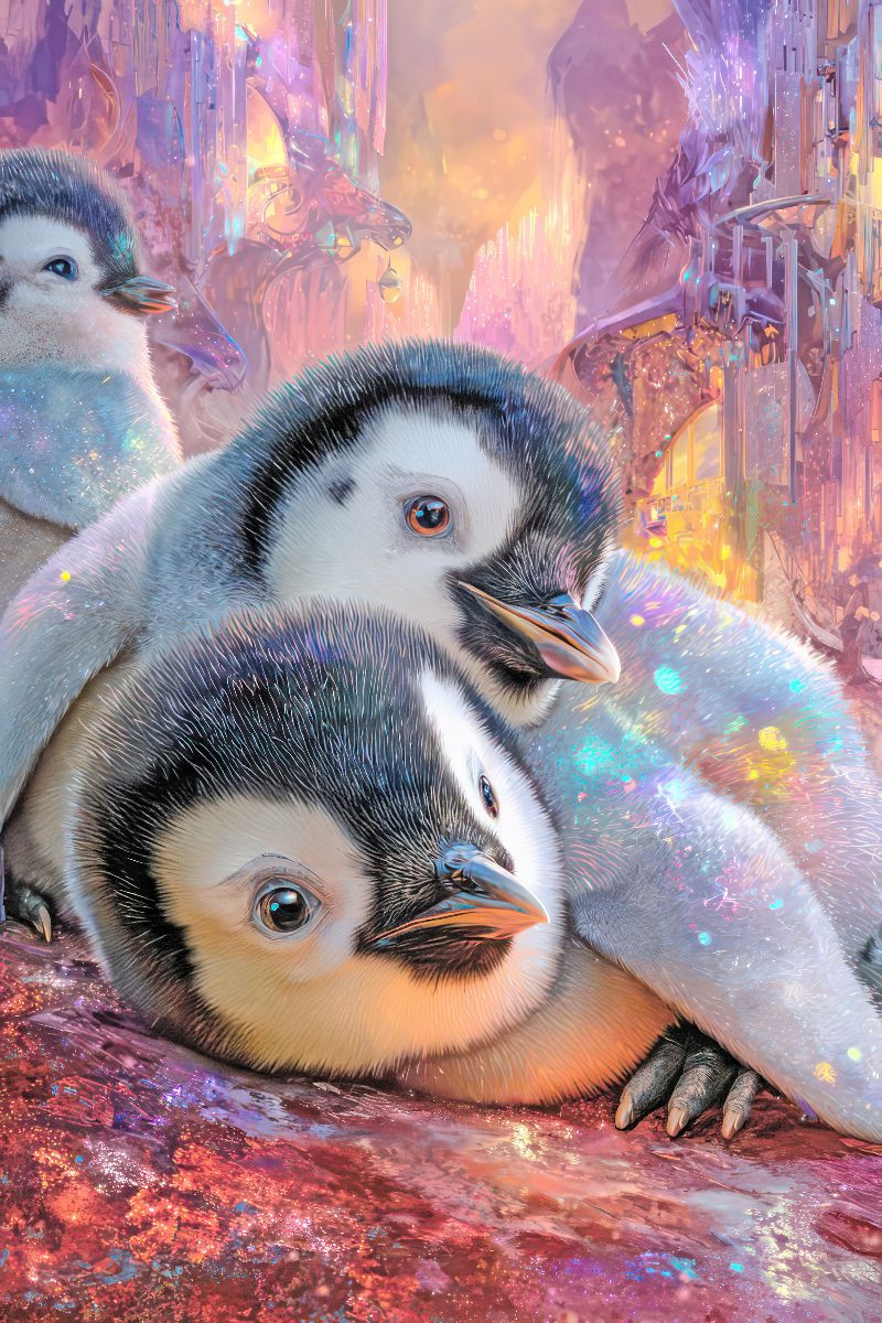 Drollige Pinguine