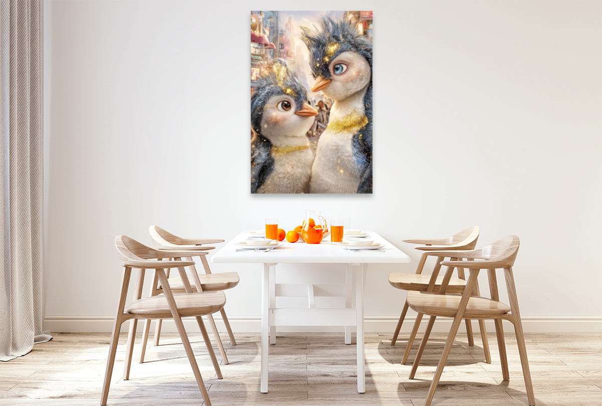 Drollige Pinguine