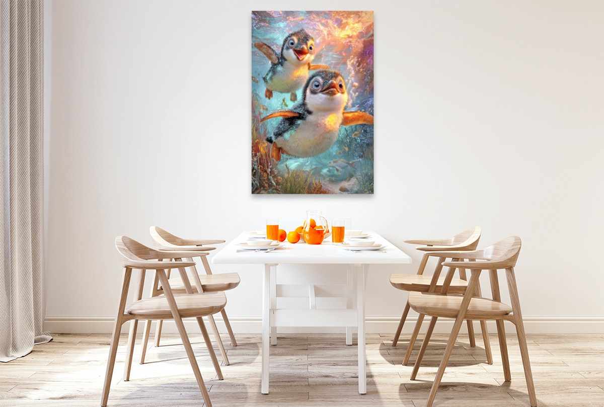 Drollige Pinguine