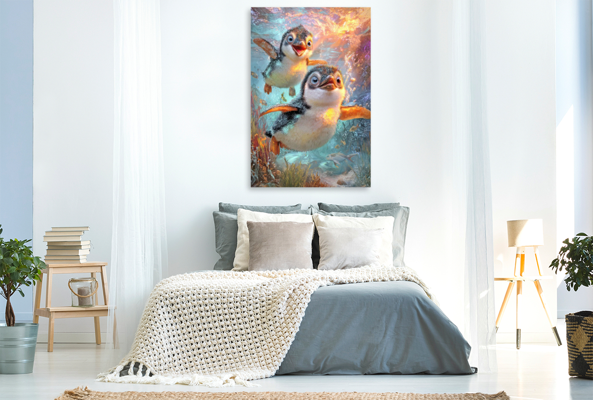 Drollige Pinguine