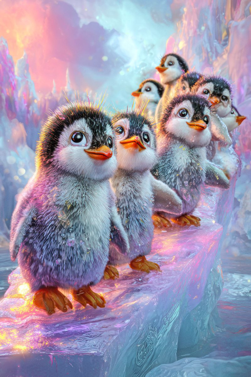 Drollige Pinguine