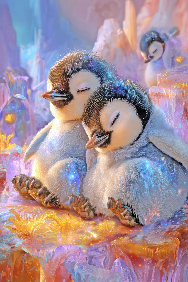 Drollige Pinguine
