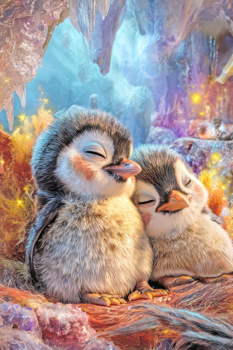 Drollige Pinguine
