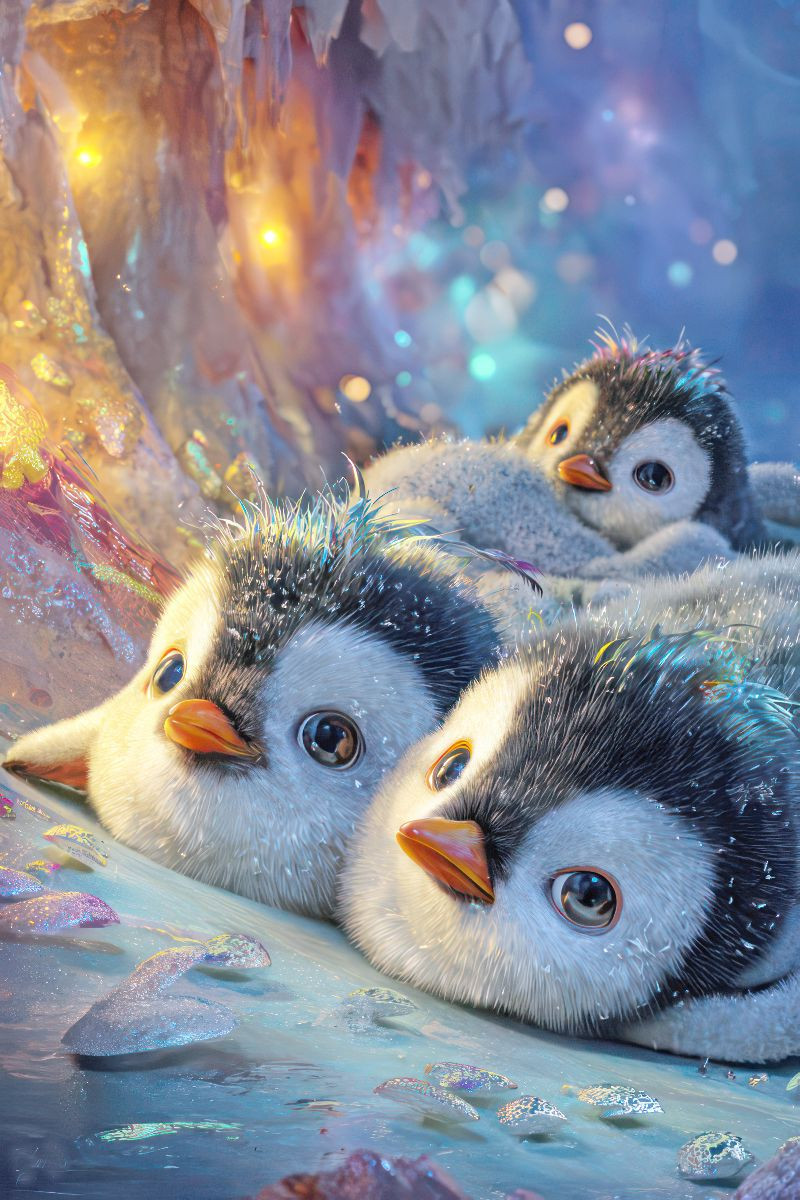 Drollige Pinguine
