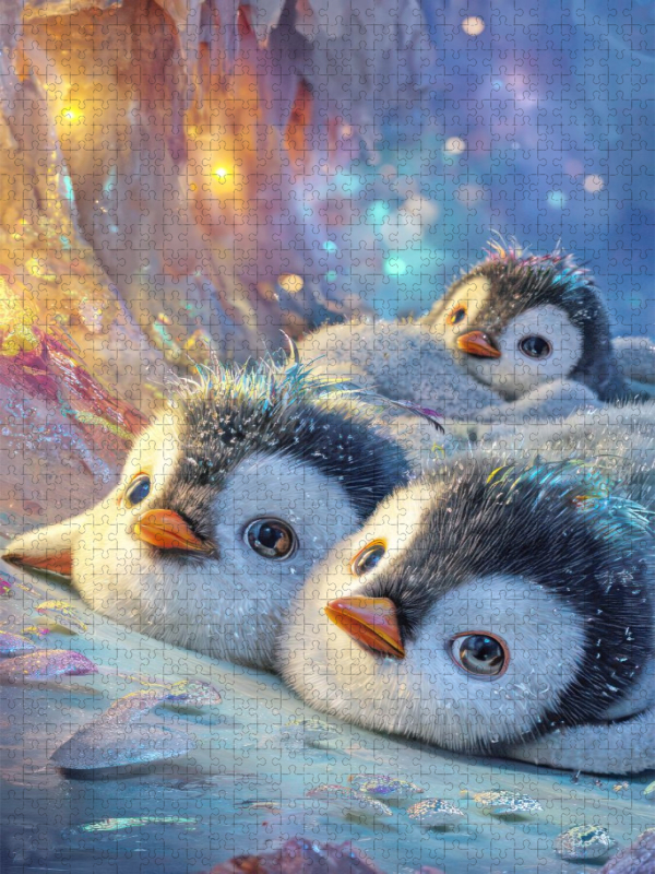 Drollige Pinguine