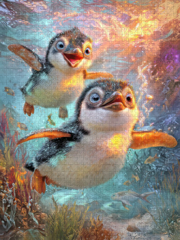 Drollige Pinguine