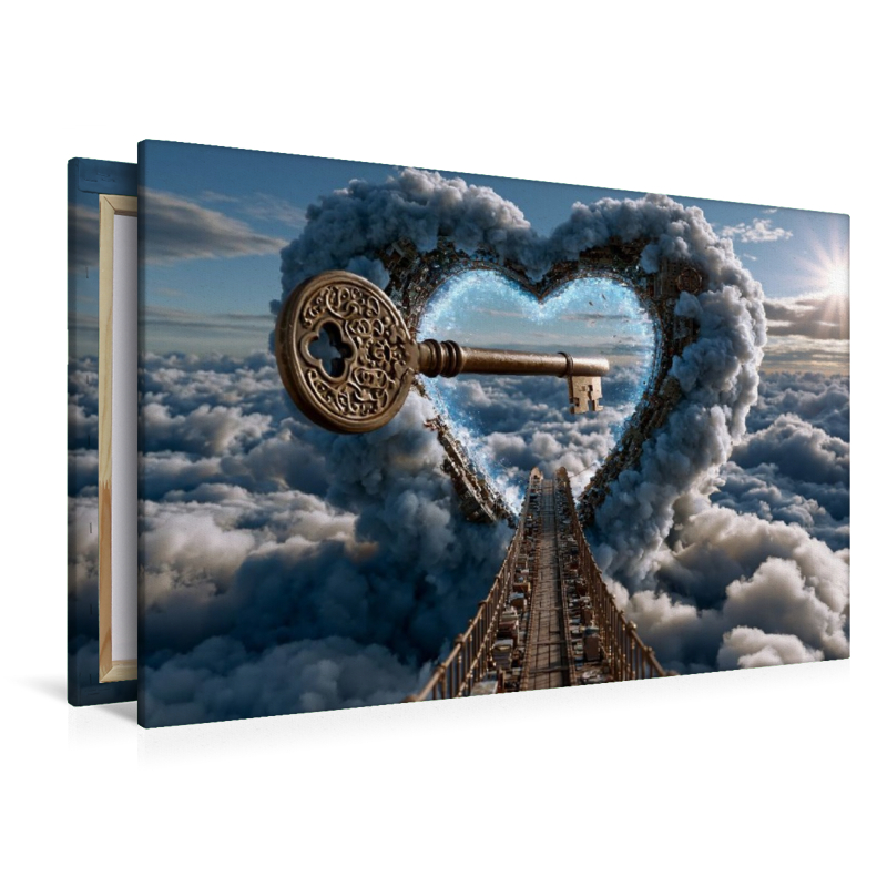 Herzportal am Ende einer Himmelsbrücke