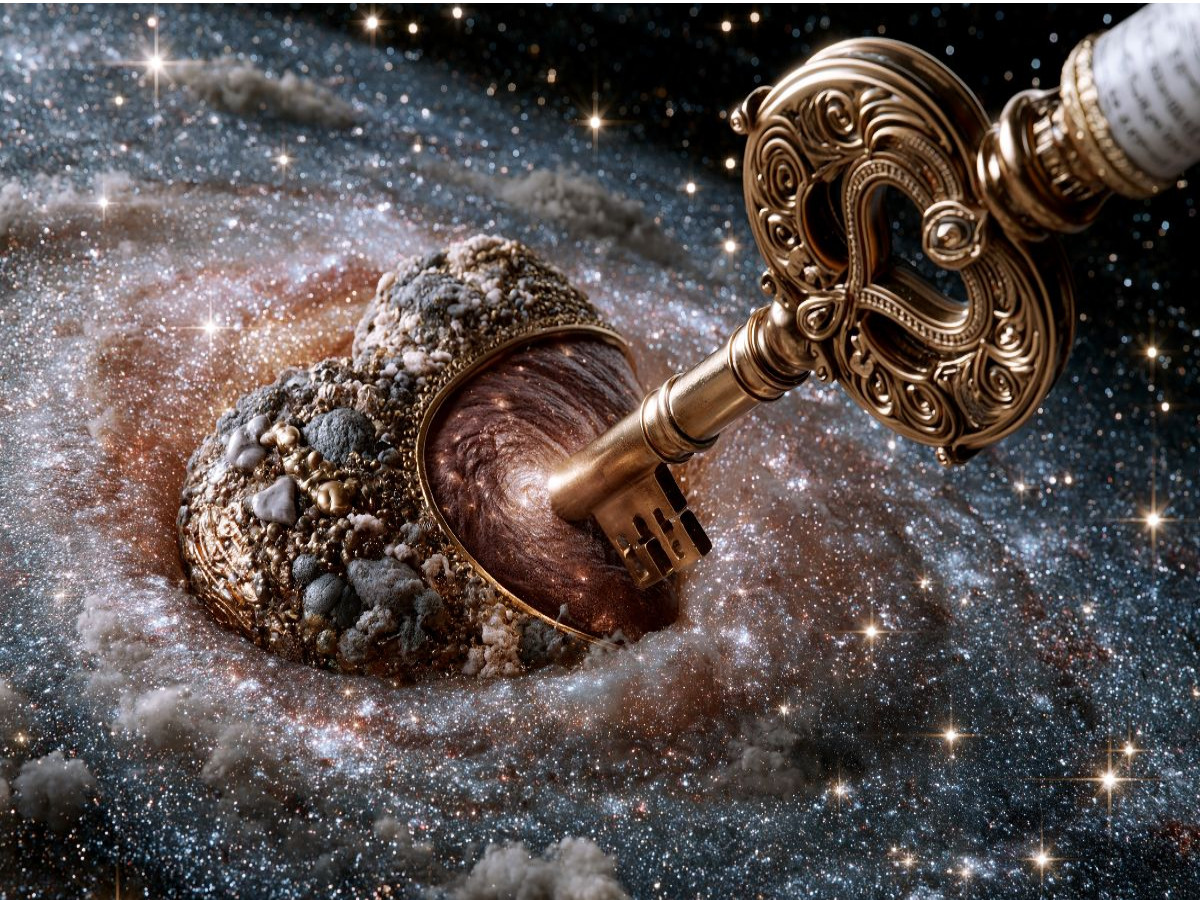 Gigantisches Herz im Zentrum einer Spiralgalaxie