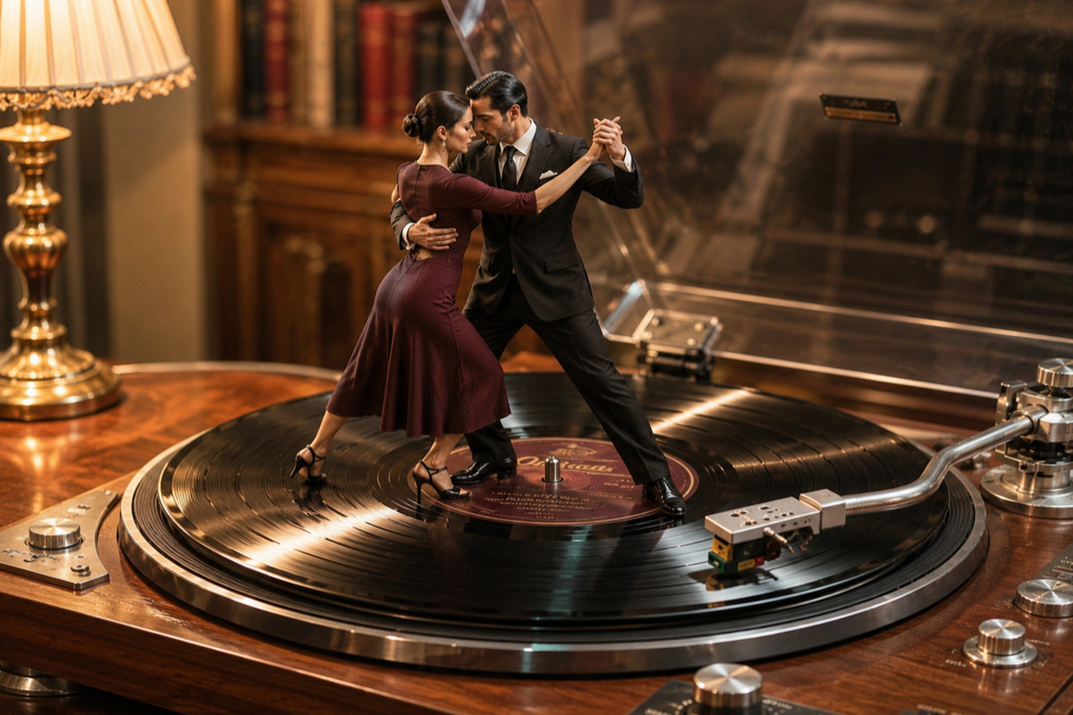 Tango auf schwarzem Vinyl