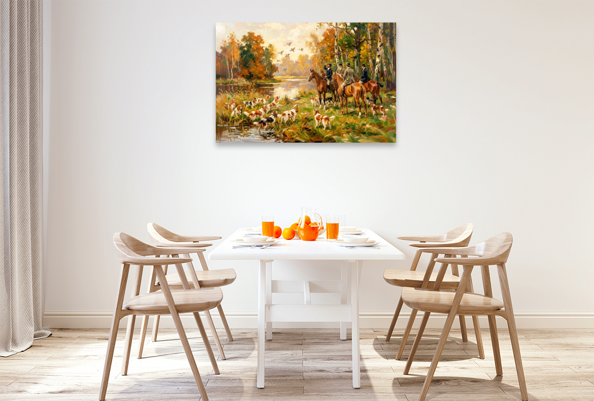 Herbstliche Entenjagd mit King Charles Spaniels