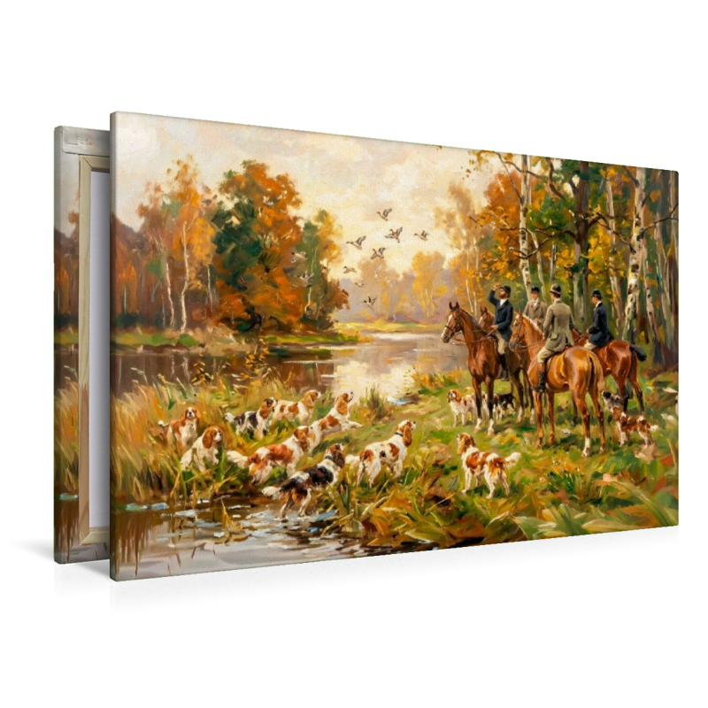 Herbstliche Entenjagd mit King Charles Spaniels