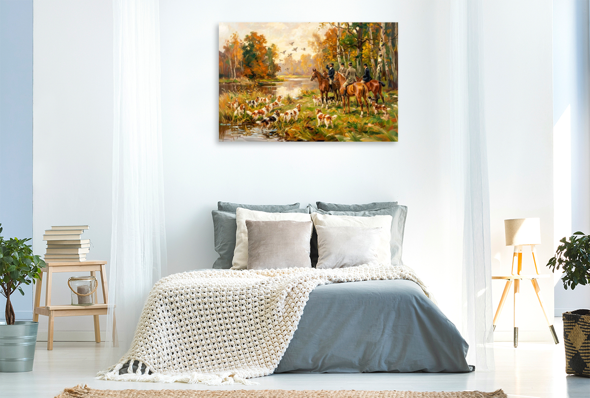 Herbstliche Entenjagd mit King Charles Spaniels