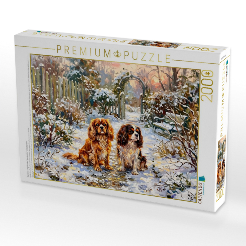 Cavalier King Charles Spaniels im Wintergarten