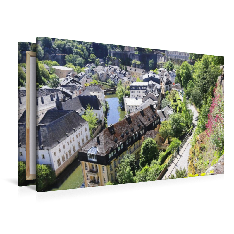 Luxemburg, Stadtteil Grund mit Blick auf die Alzette