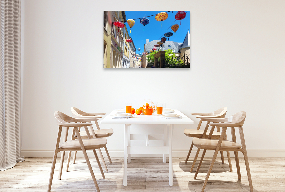 Luxemburg-Stadt, Lampions in der Rue du St. Esprit
