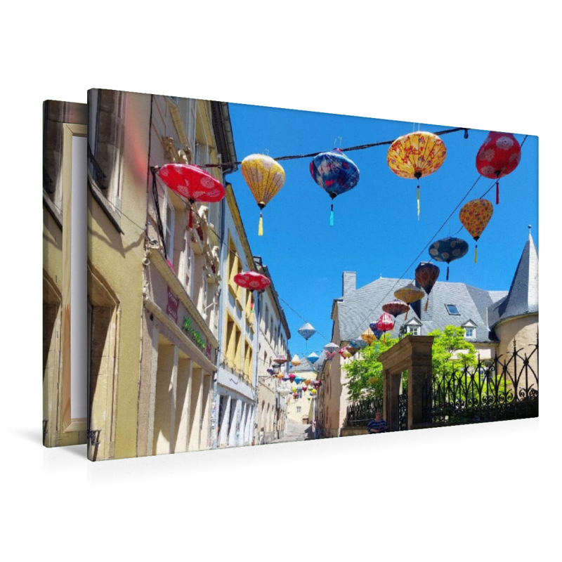 Luxemburg-Stadt, Lampions in der Rue du St. Esprit