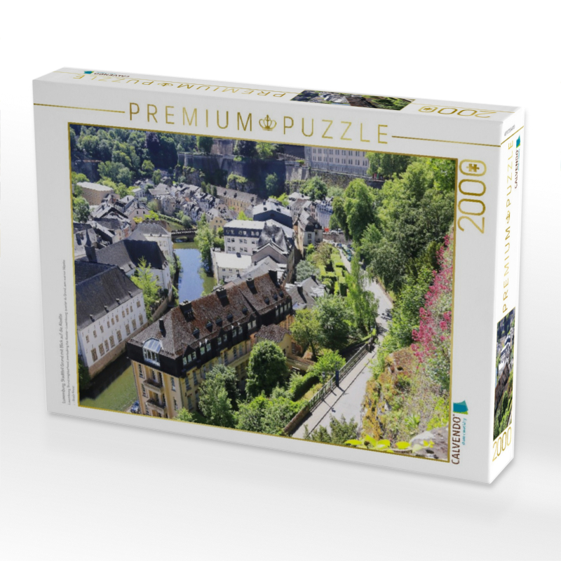 Luxemburg, Stadtteil Grund mit Blick auf die Alzette
