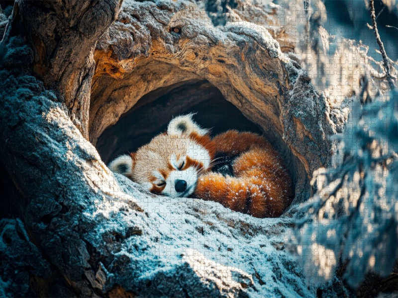 Roter Panda - Stille im Himalaya-Wald