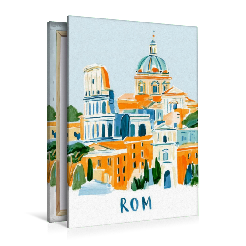 Stadtansicht von Rom mit dem Kolosseum