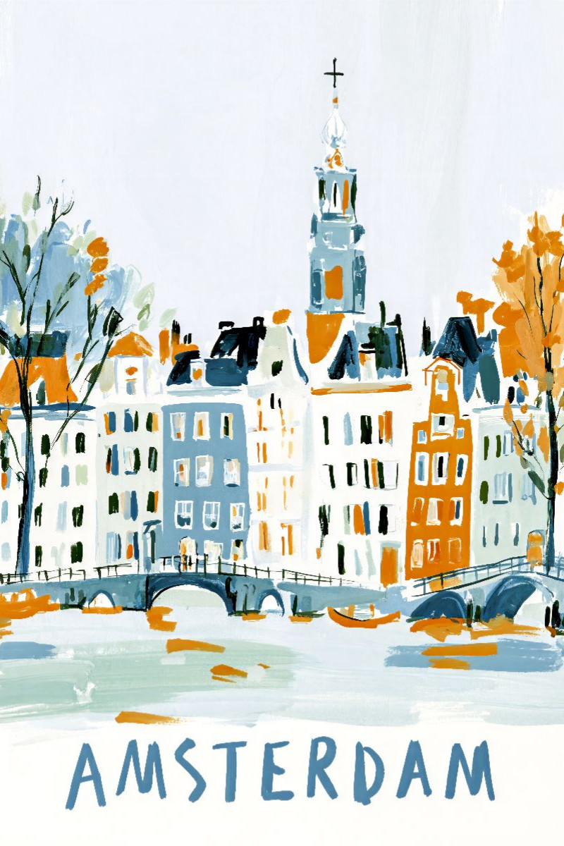 Amsterdam mit den typischen Grachten