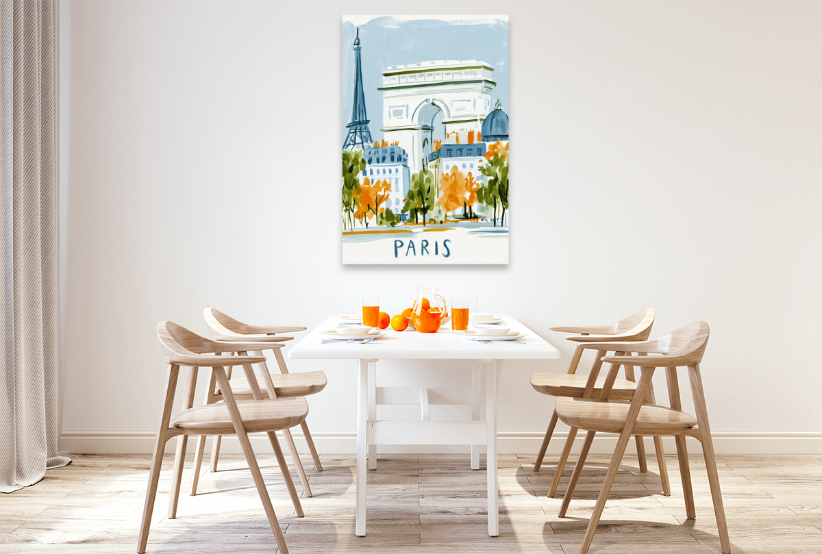 Paris und der Arc de Triomphe