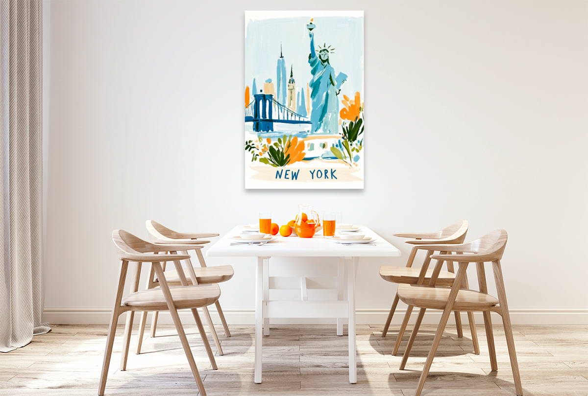 New Yorker Skyline mit der Freiheitsstatue