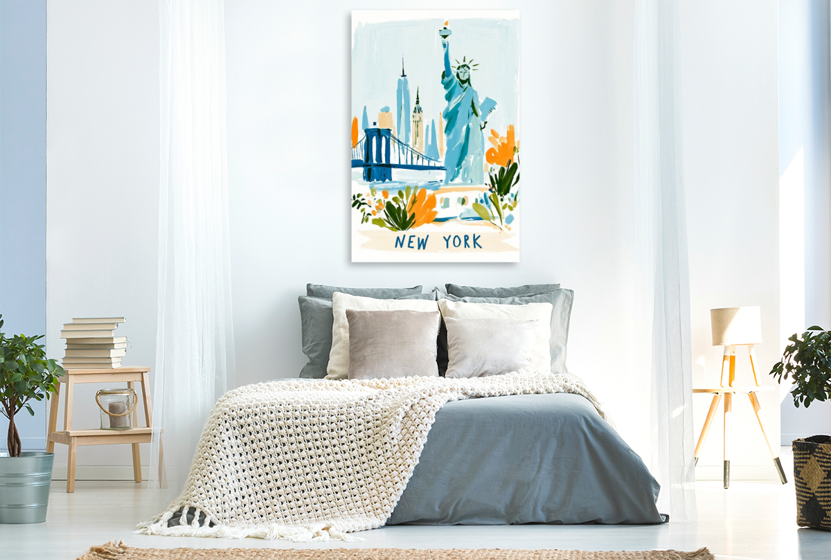 New Yorker Skyline mit der Freiheitsstatue